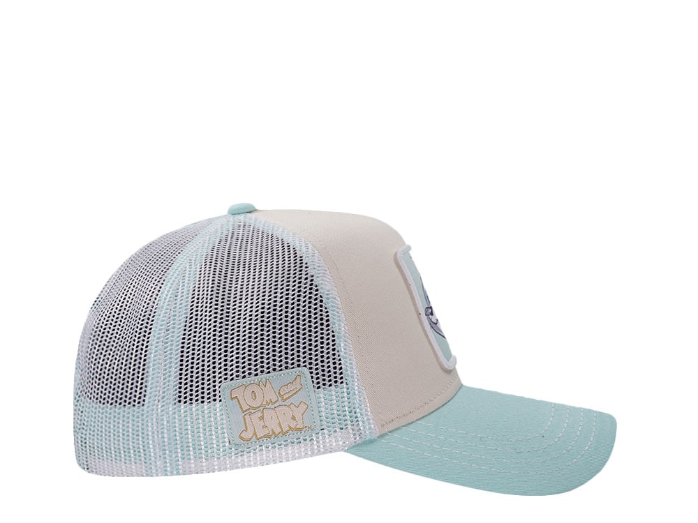 Capslab Tom and Jerry Beige Trucker Snapback Cap