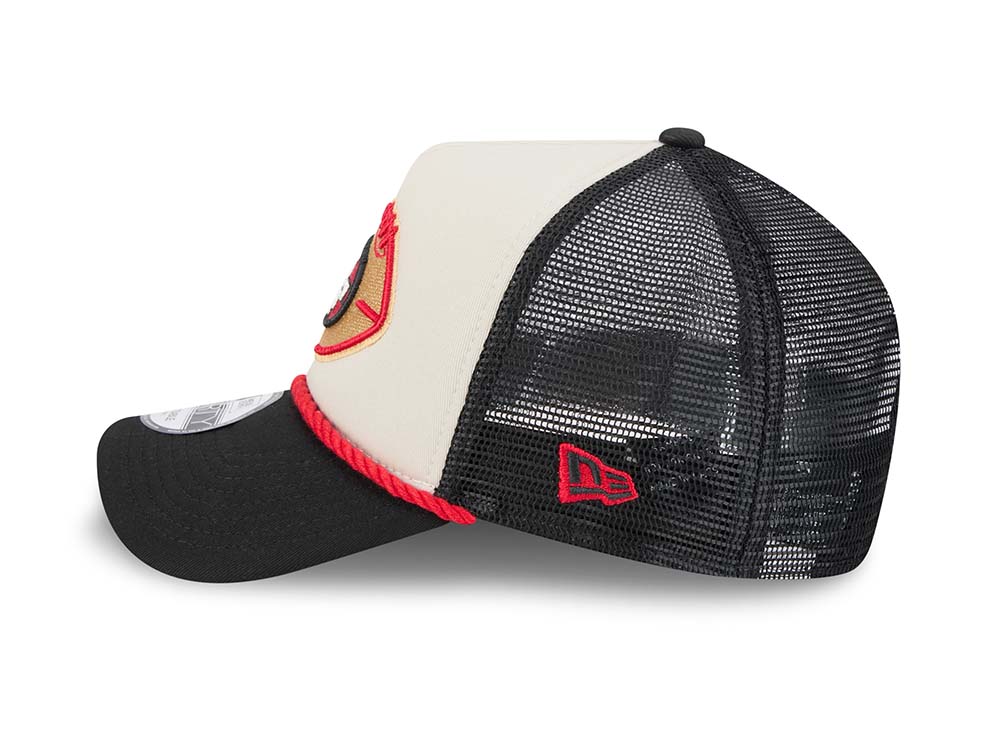 New Era San Francisco 49ers Sideline 2024 9Forty A Frame Trucker Snapback Cap