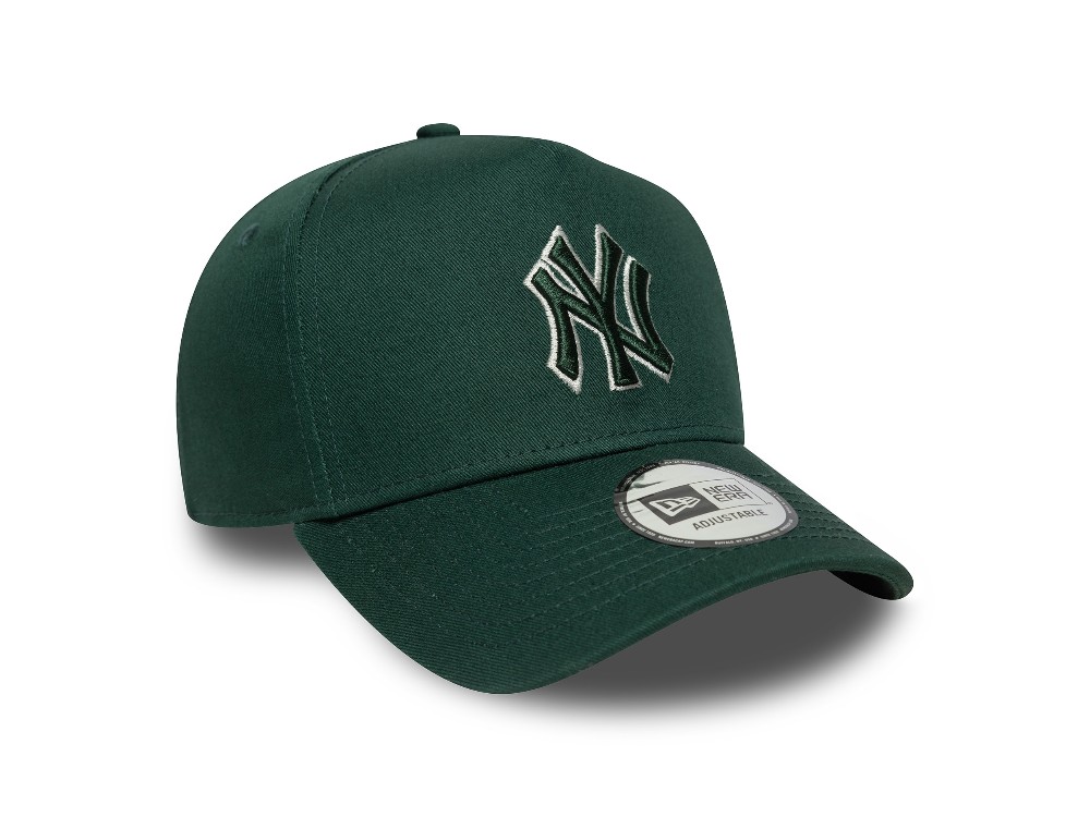 New Era New York Yankees Team Outline Dark Green 9Forty A Frame Snapback Cap