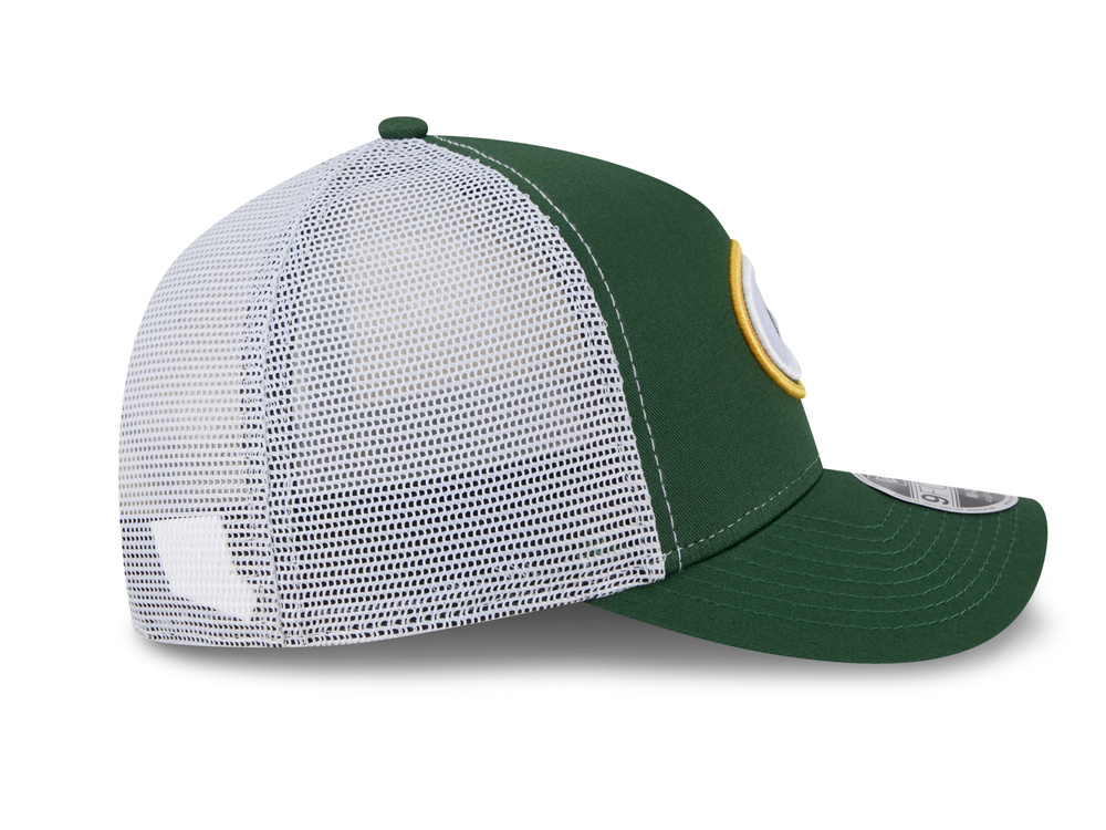 New Era Green Bay Packers Official Team Color Edition 9Forty M Crown A Frame Trucker Snapback Cap