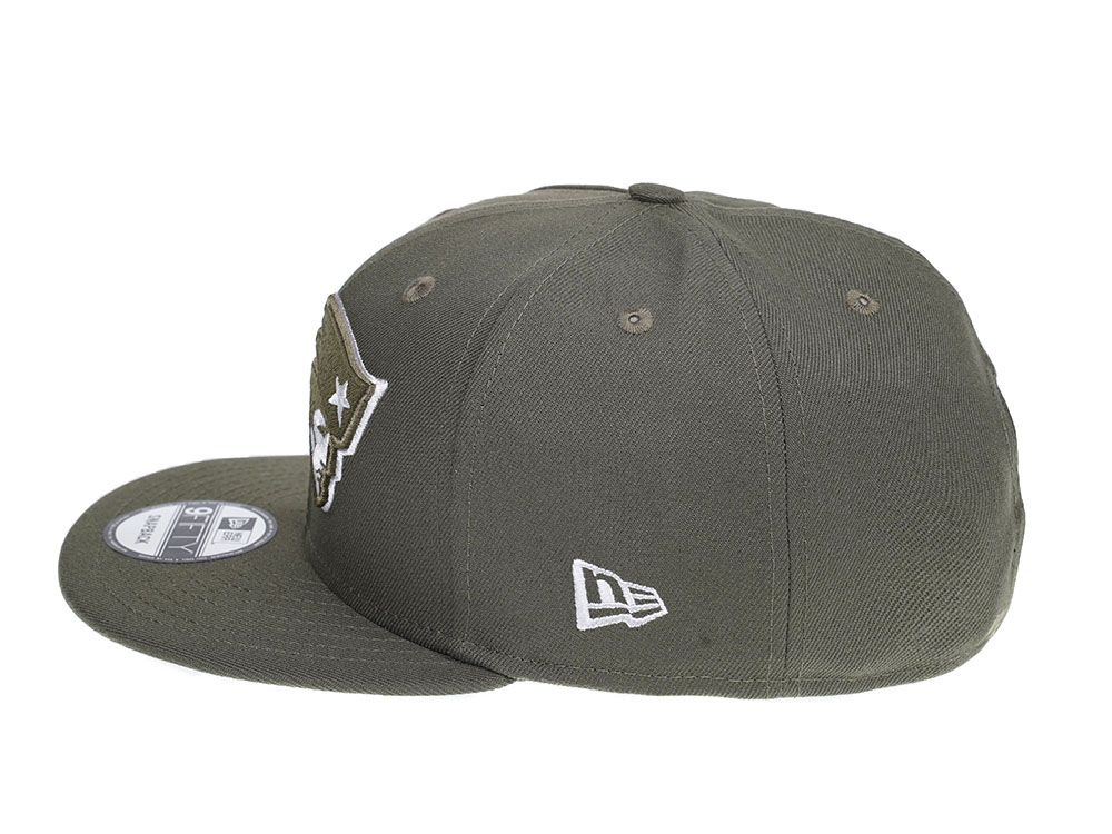 New Era New England Patriots Olive 9Fifty Snapback Cap