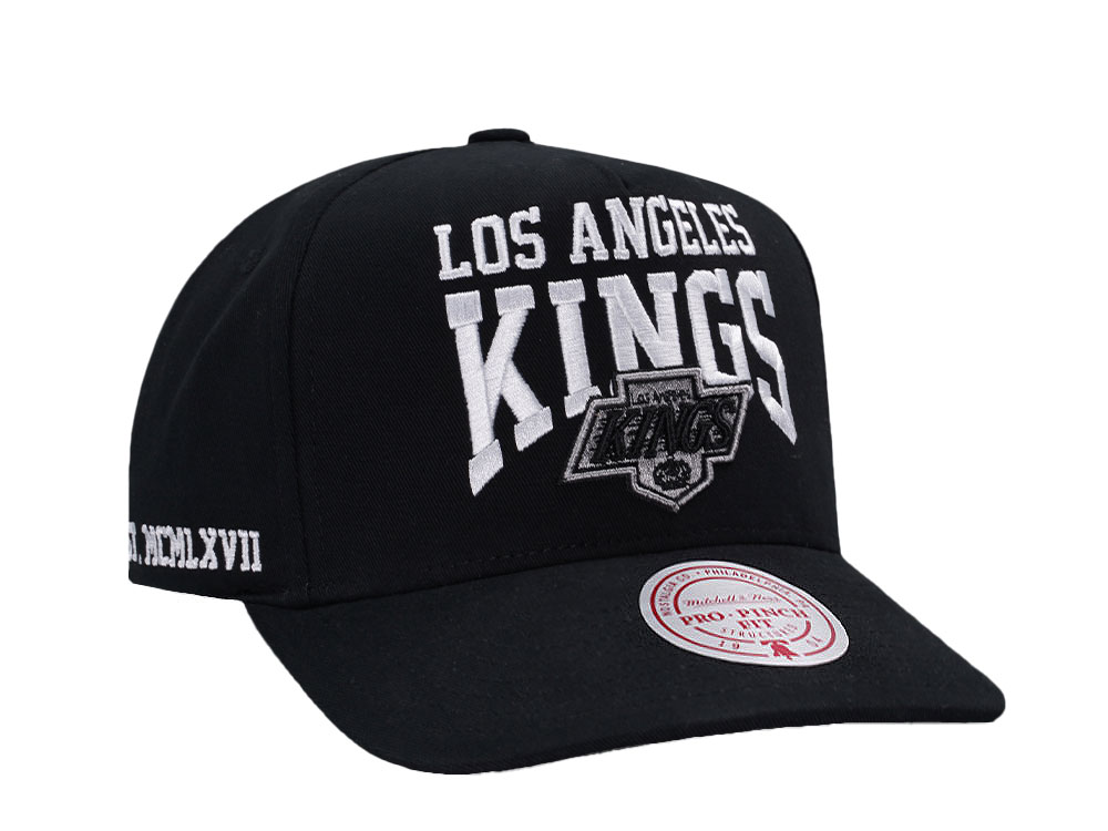 Mitchell & Ness Los Angeles Kings Black Pro Pinch Fit Snapback Cap