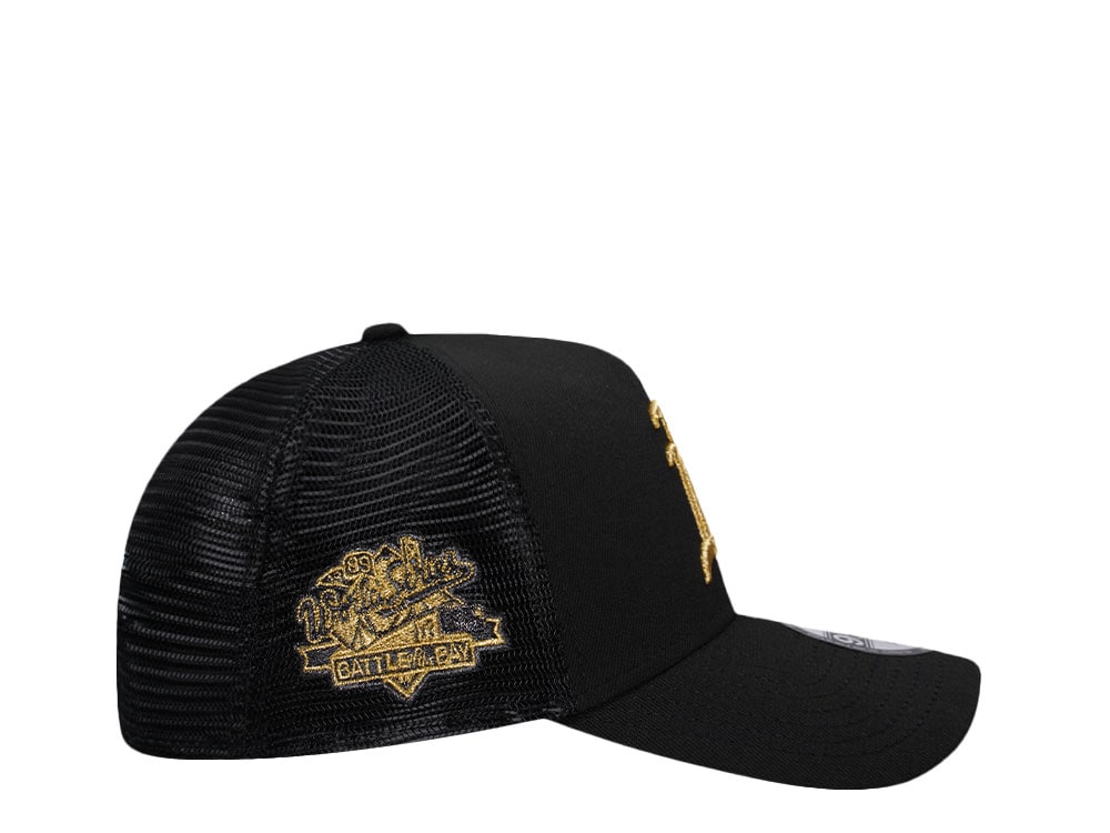 New Era Oakland Athletics World Series 1989 Black And Gold Trucker A Frame 9Forty Cap