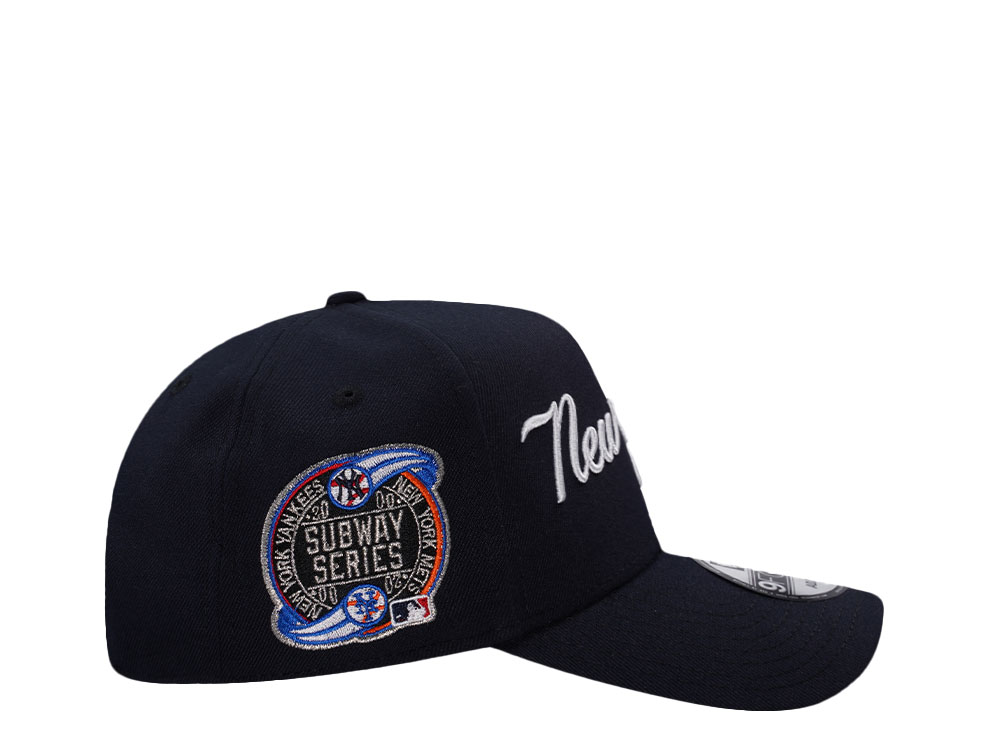 New Era New York Yankees Subway Series Navy Script Edition 9Forty A Frame Snapback Cap