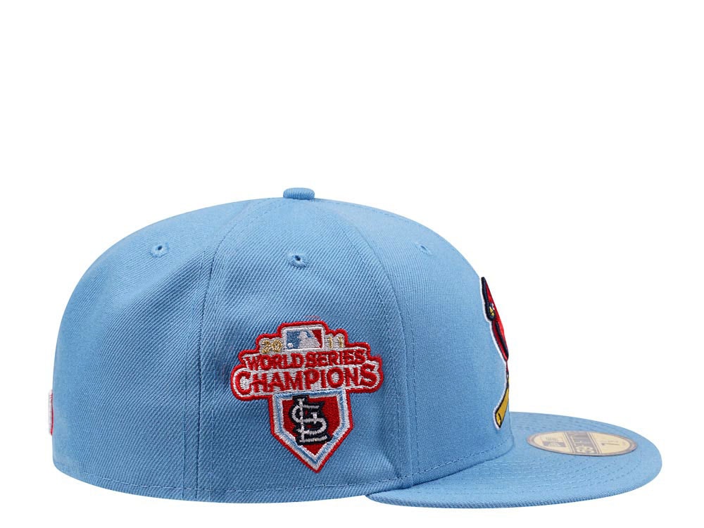 New Era St. Louis Cardinals World Series Champions 2011 Sky Blue and Red Edition 59Fifty Fitted Cap