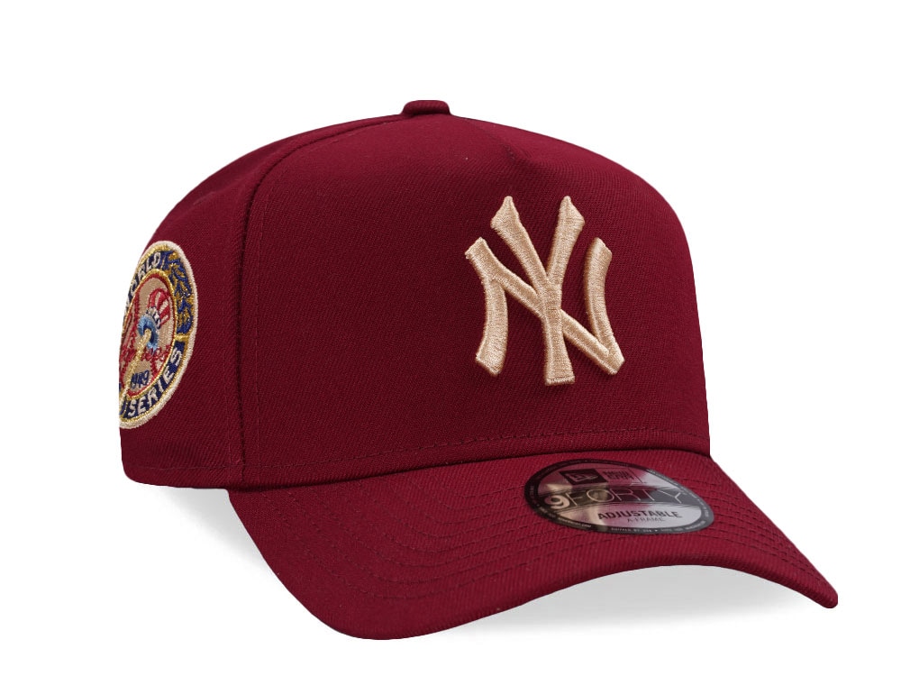 New Era New York Yankees World Series 1949 Cardinal Red Prime Edition 9Forty A Frame Snapback Cap