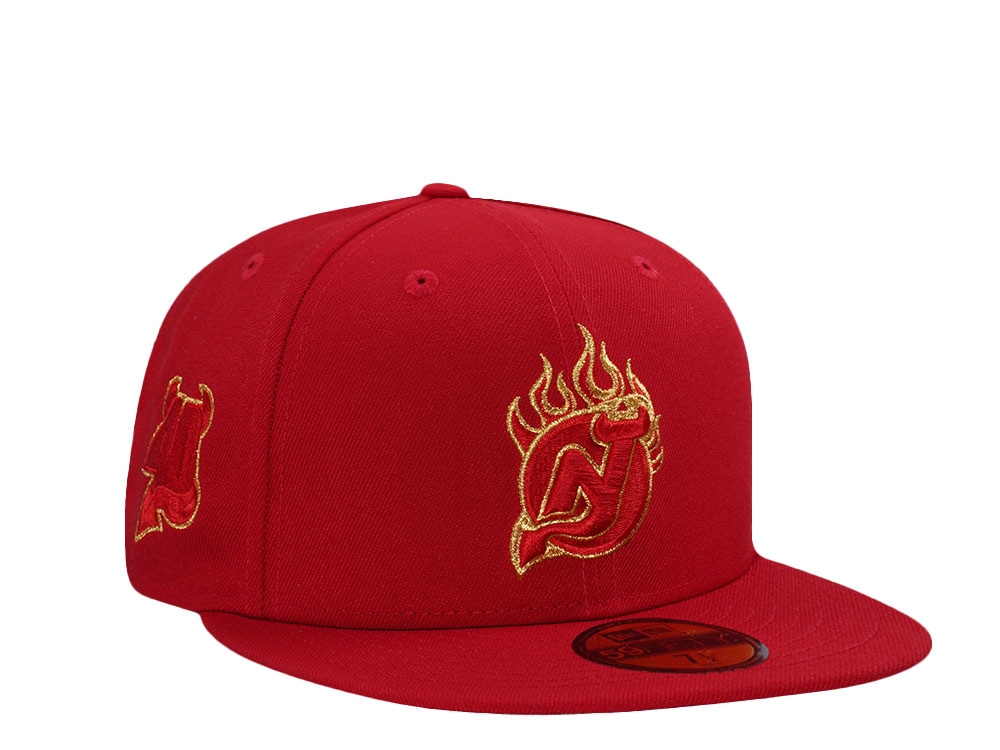 New Era New Jersey Devils 40th Anniversary Scarlet Red Edition 59Fifty Fitted Cap