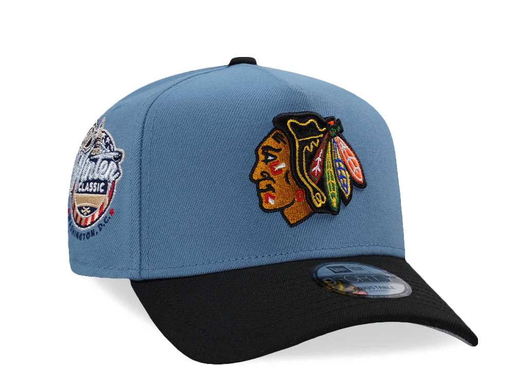 New Era Chicago Blackhawks Winter Classic 2015 Blue Two Tone Edition 9Forty A Frame Snapback Cap