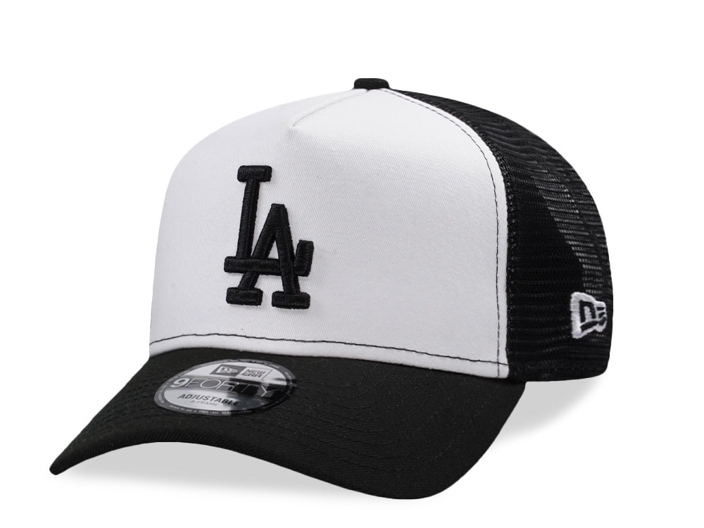 New Era Los Angeles Dodgers White Classic Edition 9Forty A Frame Trucker Snapback Cap