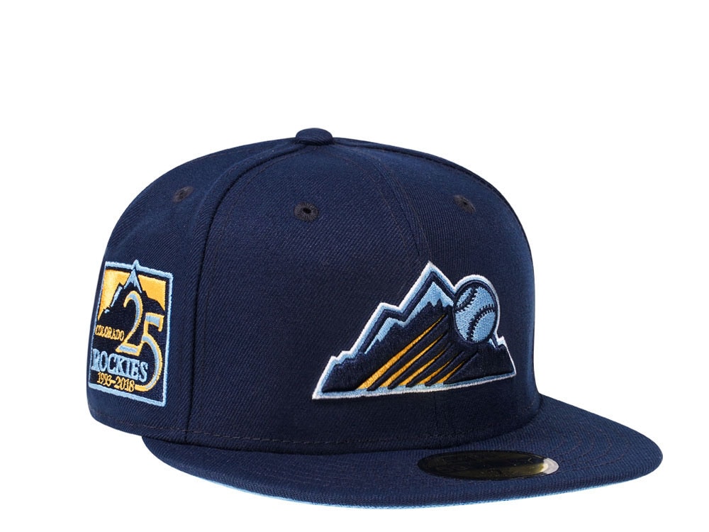 New Era Colorado Rockies 25th Anniversary Glacier Blue Edition 59Fifty Fitted Cap