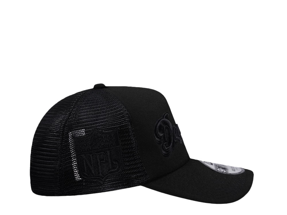 New Era Miami Dolphins Black Foam Trucker 9Forty A Frame Snapback Cap
