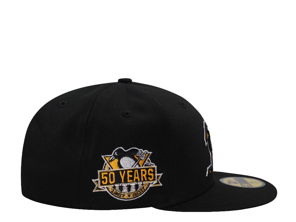 New Era Pittsburgh Penguins 50th Anniversary Black Prime Edition 59Fifty Fitted Cap