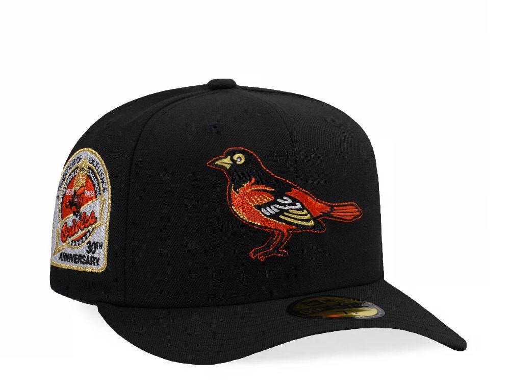 New Era Baltimore Orioles 30th Anniversary Black Prime Edition 59Fifty Pre Curved Fitted Cap