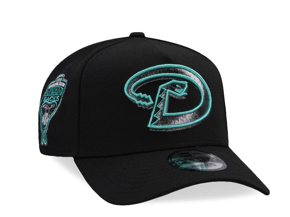 New Era Arizona Diamondbacks Inaugural Season 1998 Mint Black Prime Edition 9Forty A Frame Snapback Cap