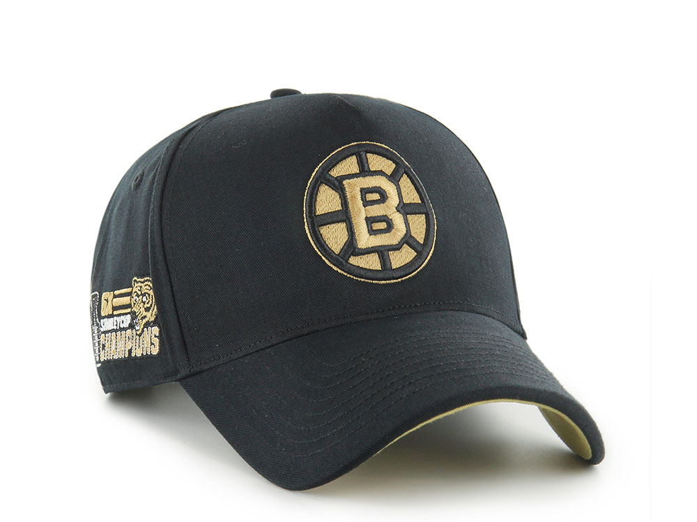 47Brand Boston Bruins Stanley Black Sure Shot Edition MVP Snapback Cap