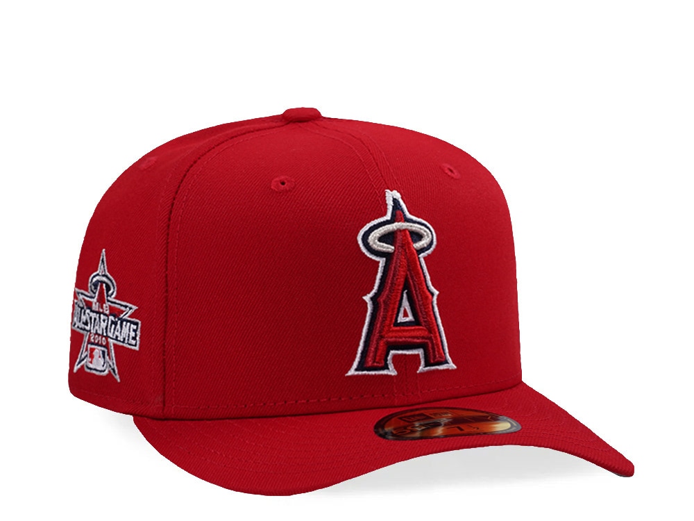 New Era Anaheim Angels All Star Game 2010 Scarlet Red Prime Edition 59Fifty Pre Curved Fitted Cap