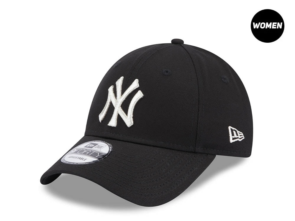 New Era New York Yankees Metallic Logo Black Womens 9Forty Snapback Cap