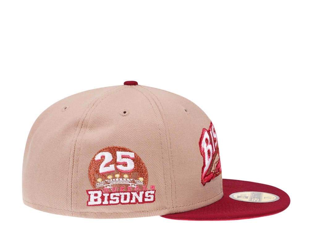 New Era Buffalo Bisons 25th Anniversary Wild Strawberry Edition 59Fifty Fitted Cap