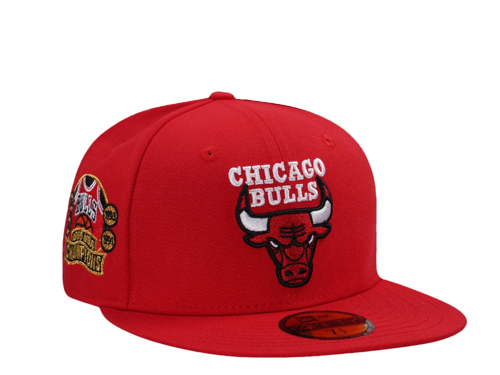 New Era Chicago Bulls NBA Champions 1996 Scarlet Edition 59Fifty Fitted Cap