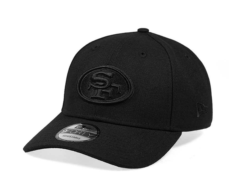 New Era San Francisco 49ers All Black Edition 9Forty Snapback Cap