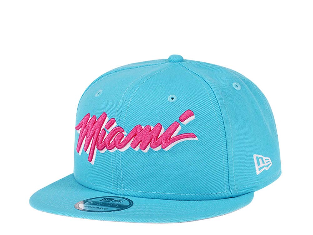 New Era Miami Heat Vice Edition Light Blue 9Fifty Snapback Cap