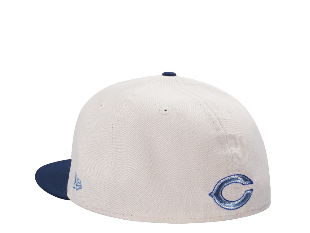 New Era Chicago Bears Staley Metallic Light Cream Two Tone Edition 59Fifty Fitted Cap