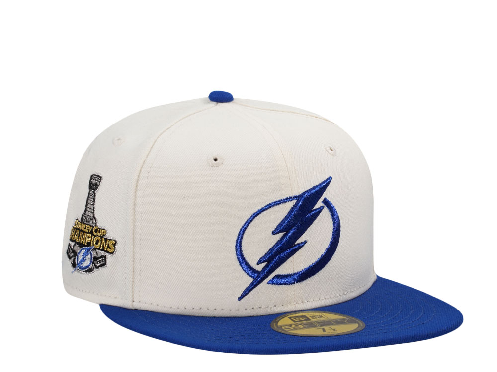 New Era Tampa Bay Lightning Stanley Cup Champions 2021 Chrome Two Tone Edition 59Fifty Fitted Cap