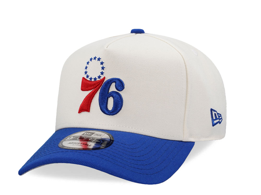 New Era Philadelphia 76ers Classic Chrome Two Tone Edition 9Forty A Frame Snapback Cap