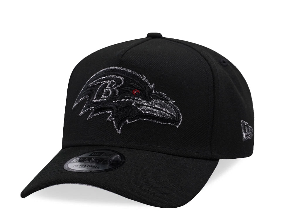 New Era Baltimore Ravens Classic Black Prime Edition 9Forty A Frame Snapback Cap