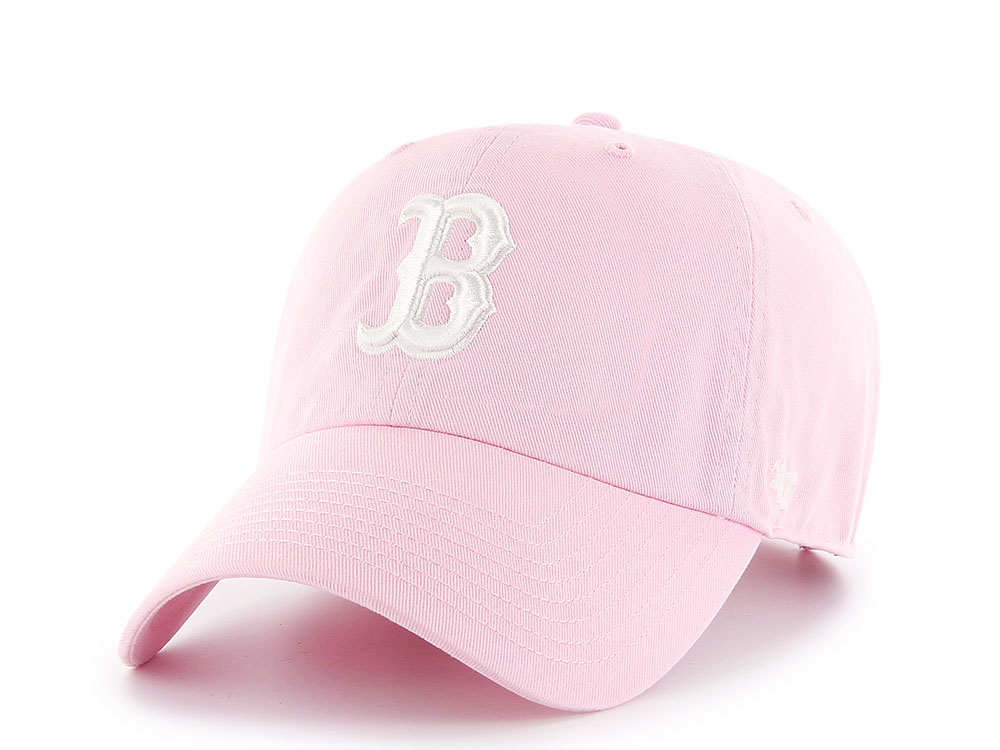 47 Brand Boston Red Sox Petal Pink Clean Up Strapback Cap