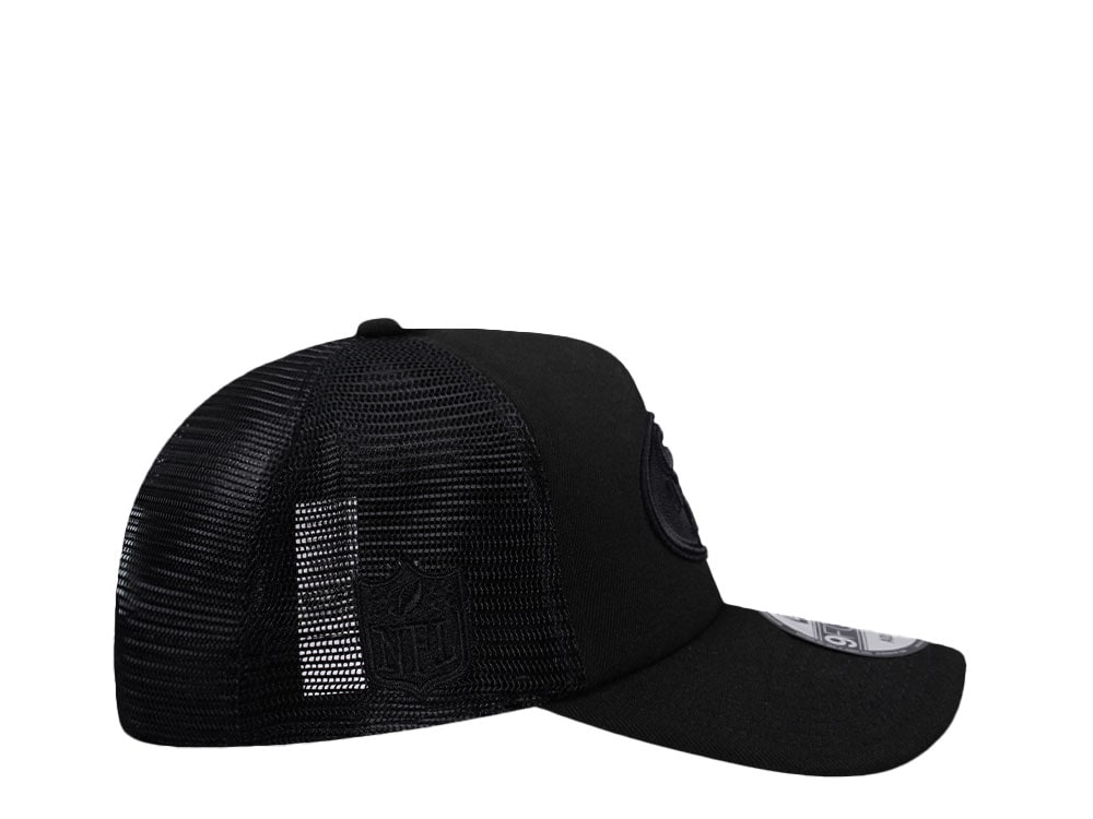 New Era San Francisco 49ers Black Foam Trucker 9Forty A Frame Snapback Cap