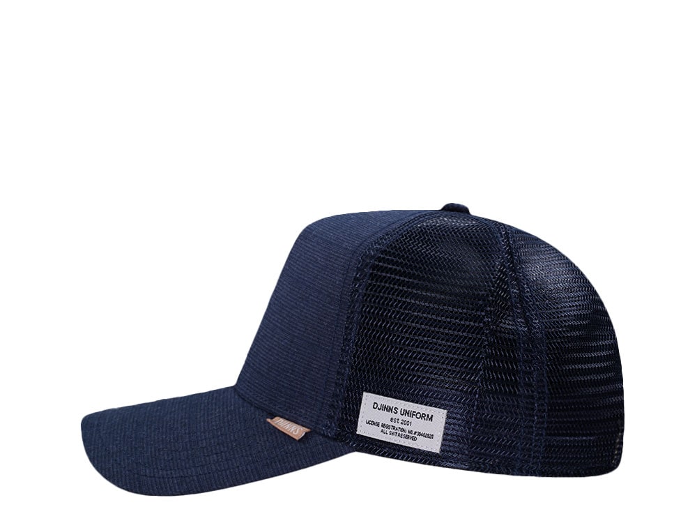 Djinns Glencheck Navy Trucker Snapback Cap