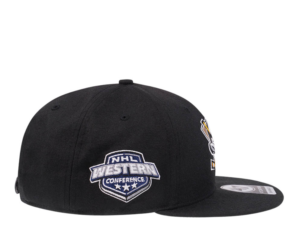 47Brand Anaheim Ducks Black Sure Shot Captain Snapback Cap