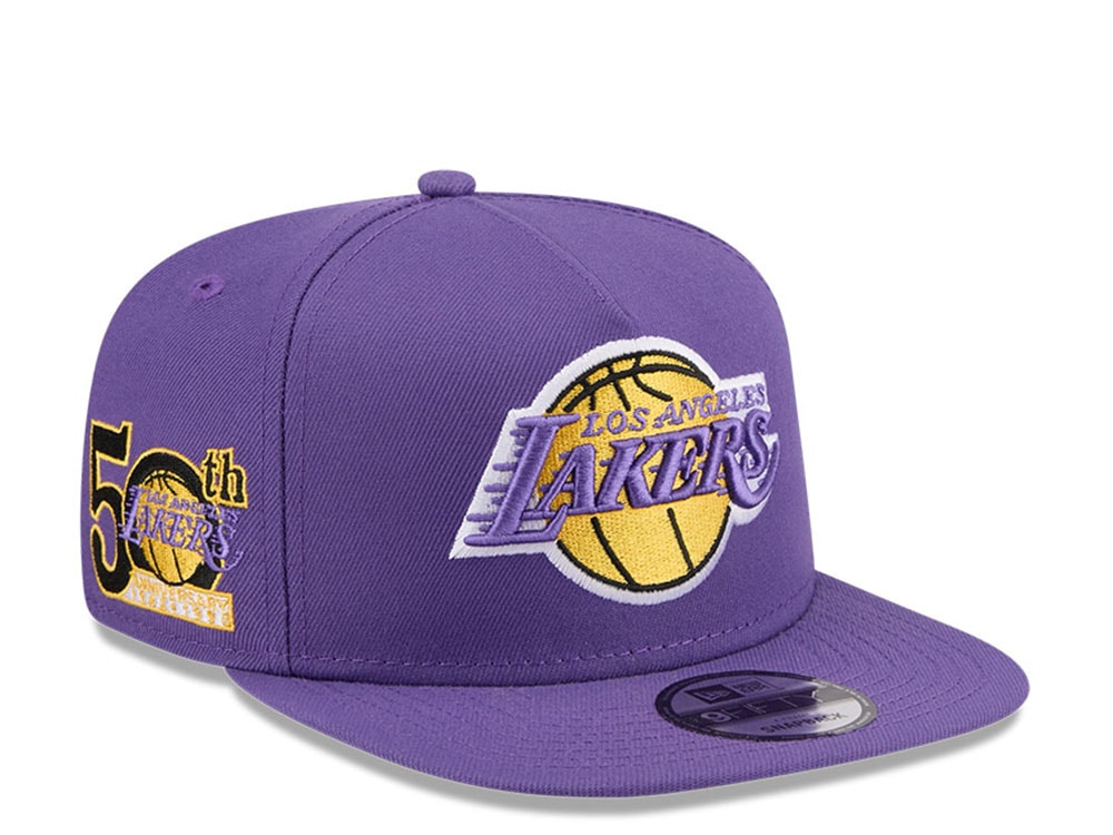 New Era Los Angeles Lakers 50th Anniversary HWC Edition 9Fifty A Frame Snapback Cap