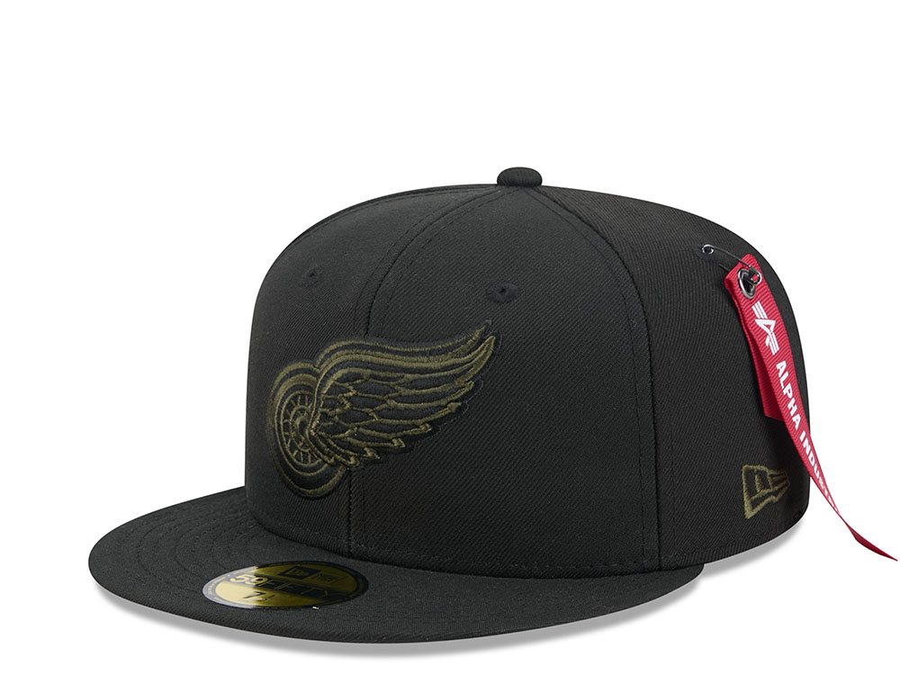New Era Alpha Industries Detroit Red Wings Navy Prime Edition 59Fifty Fitted Cap