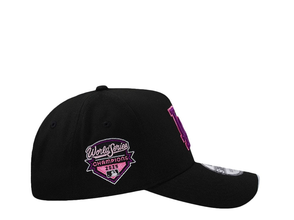 New Era Los Angeles Dodgers World Series 2025 Magenta Black Prime Edition 9Forty A Frame Snapback Cap