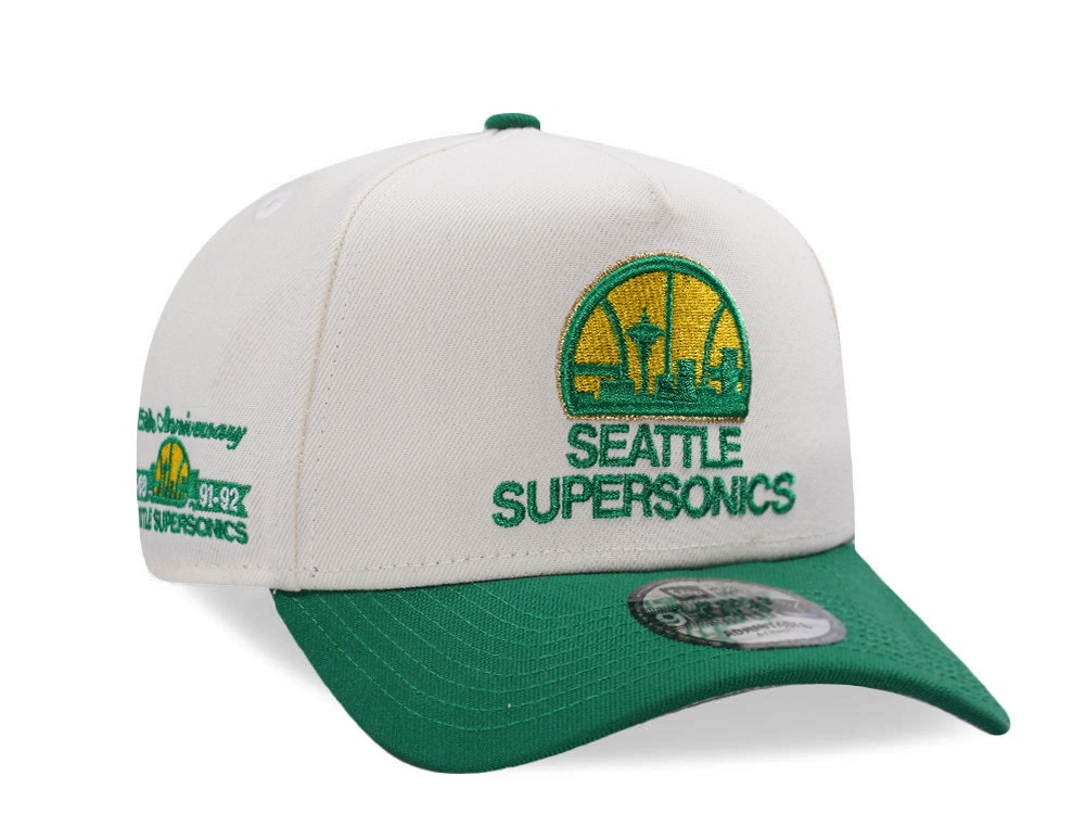 New Era Seattle Supersonics 25th Anniversary Chrome Two Tone Edition 9Forty A Frame Snapback Cap