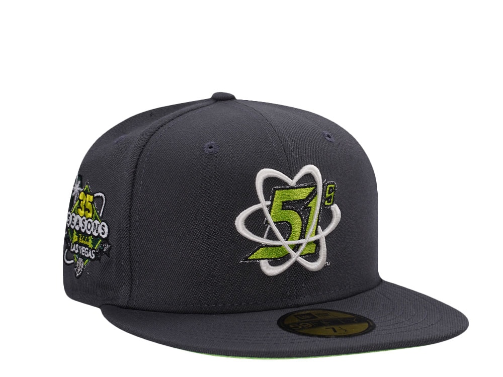 New Era Las Vegas 51s 35th Anniversary Nuked Glow Dark Graphite Prime Edition 59Fifty Fitted Cap