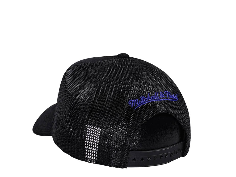 Mitchell & Ness Charlotte Hornets Times up Black Cord Hardwood Classic Trucker Snapback Cap