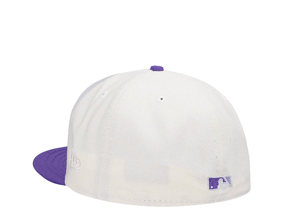 New Era Texas Rangers All Star Game 1995 Cream Purple Two Tone Edition 59Fifty Fitted Cap