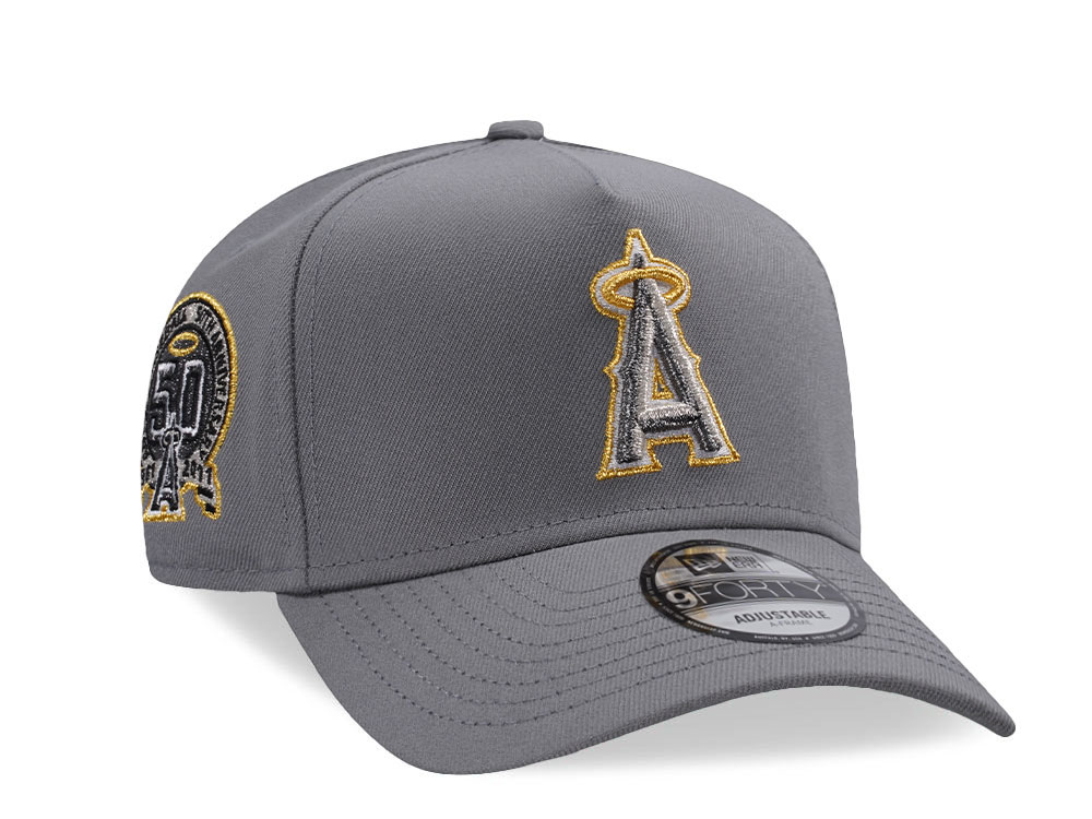 New Era Anaheim Angels 50th Anniversary Gray Edition 9Forty A Frame Snapback Cap