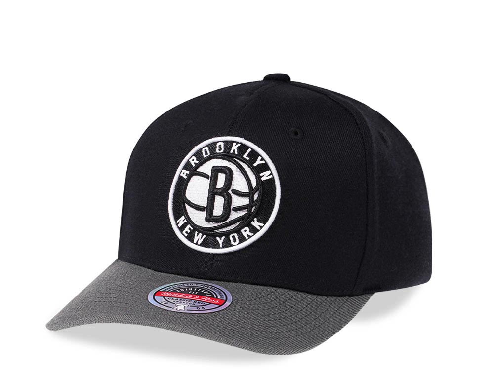 Mitchell & Ness Brooklyn Nets Two Tone Red Line Solid Flex Snapback Cap