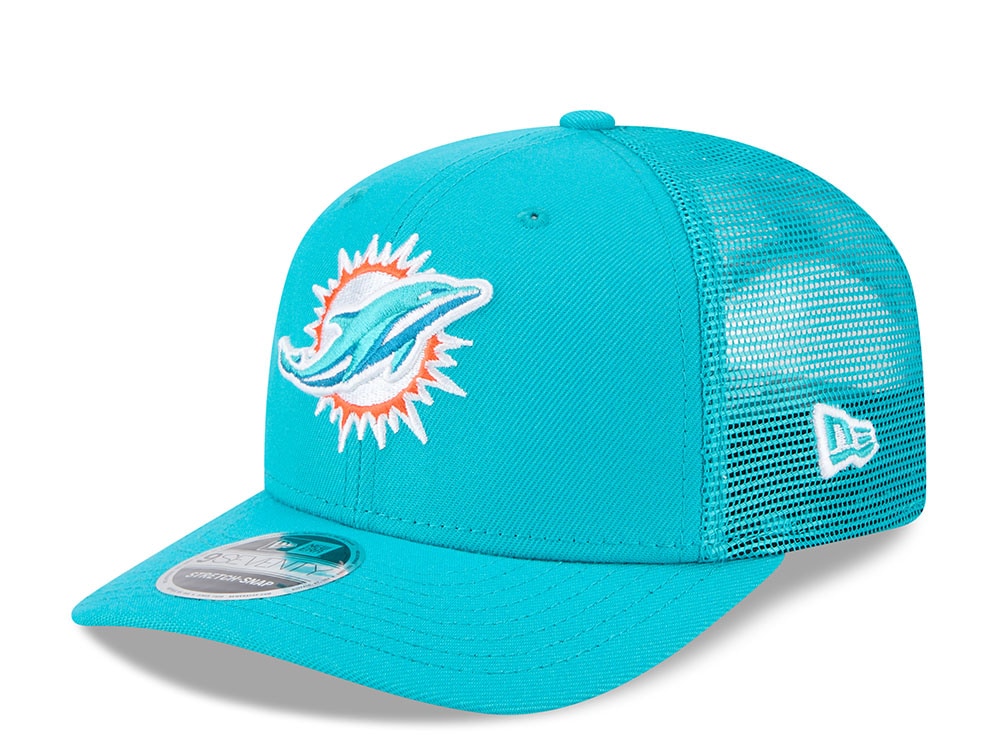 New Era Miami Dolphins Teal Classic Edition 9Seventy Trucker Snapback Cap