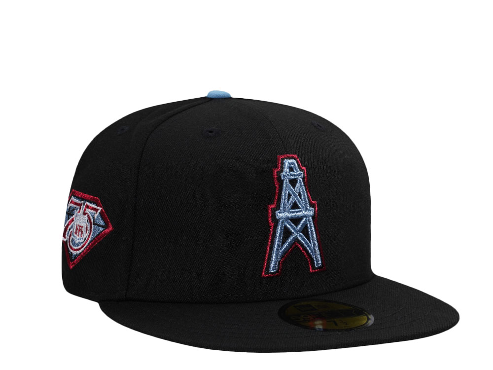 New Era Houston Oilers 75th Anniversary Black Prime Edition 59Fifty Fitted Cap
