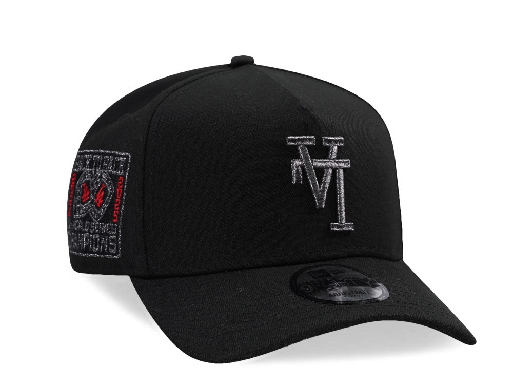 New Era Los Angeles Dodgers Back to Back Champions Upside Down Black Prime Edition 9Forty A Frame Snapback Cap
