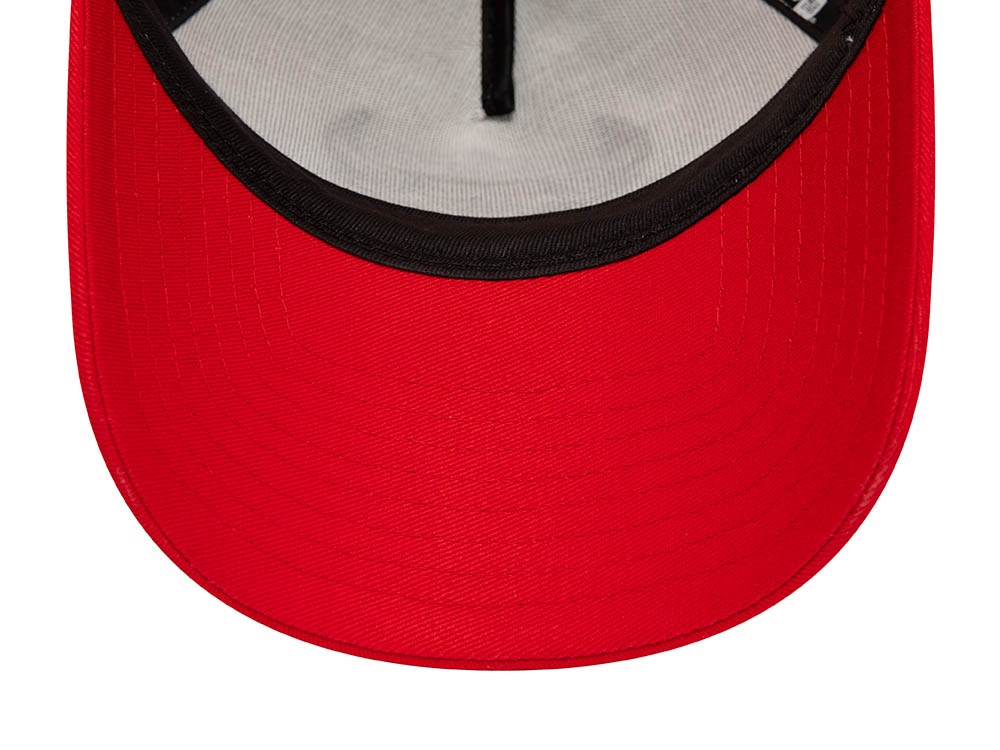 New Era Chicago Bulls Team Colour Block Red 9Forty A Frame Trucker Snapback Cap