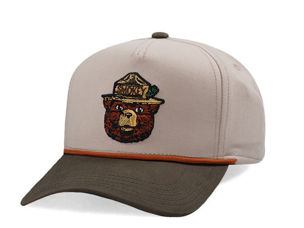 American Needle Smokey Bear Scottie Khaki Two Tone Edition Snapback Cap