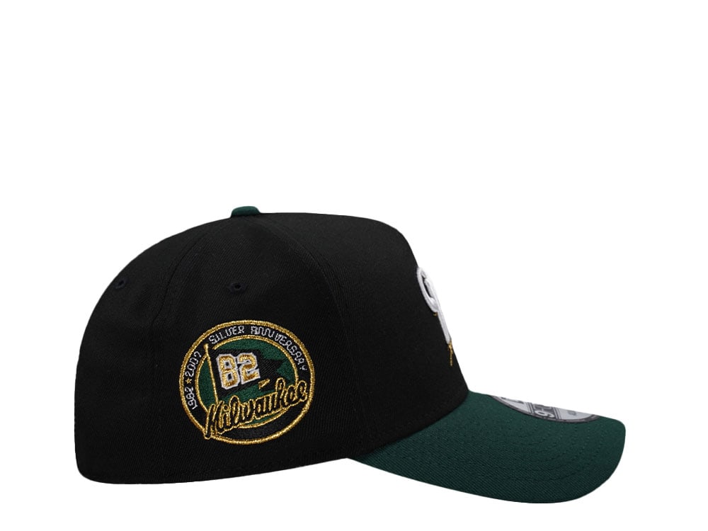 New Era Milwaukee Brewers XXX Black Two Tone Edition 9Forty A Frame Snapback Cap