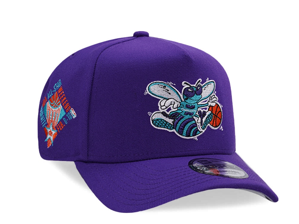 New Era Charlotte Hornets All Star Game 1991 Purple Prime Edition 9Forty A Frame Snapback Cap