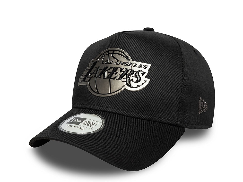 New Era Los Angeles Lakers Metallic Black 9Forty A Frame Snapback Cap
